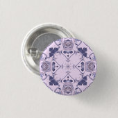 Lila Kaleidoskop-Muster #3 Button (Vorne & Hinten)