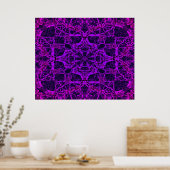Lila Kaleidoskopmuster Poster (Küche)