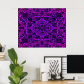 Lila Kaleidoskopmuster Poster (Heimbüro)