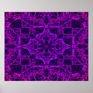 Lila Kaleidoskopmuster Poster