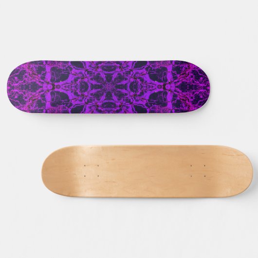 Lila Kaleidoskopmuster Skateboard (Horizontal)