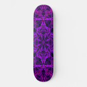Lila Kaleidoskopmuster Skateboard (Vorderseite)