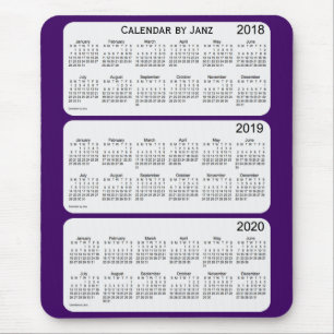 Lila Kalender 2018-2020 von Janz Mousepad