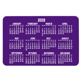 Lila Kalender 2019 Große flexible Magnete