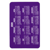 Lila Kalender 2019 Große flexible Magnete (Vertikal)