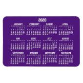 Lila Kalender 2020 Große flexible Magnete (Horizontal)