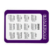 lila Kalender 2025 von Janz 3x4 Magnet (Horizontal)