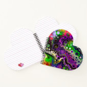 Lila, kalkgrüne und schwarze Marmorlasche Kunst Notizblock (Innenseite)