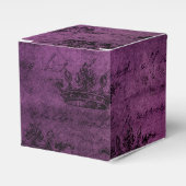 Lila Kalligraphie Geschenkschachtel (Vorderseite)