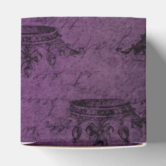 Lila Kalligraphie Geschenkschachtel (Oben)