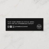 Lila Kalligraphie Neon Vielen Dank, Media Insert Mini Visitenkarte (Rückseite)