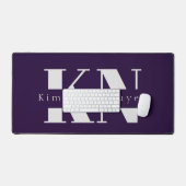 Lila Kalligraphie-Skript Name Desk Mat Schreibtischunterlage (Tastatur & Maus)