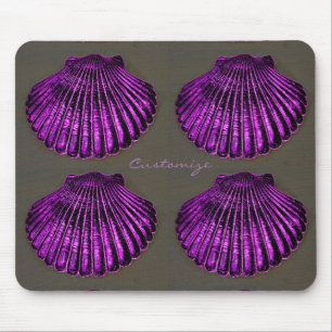 lila Kamm-Muschel-Muschelgrau Thunder_Cove Mousepad