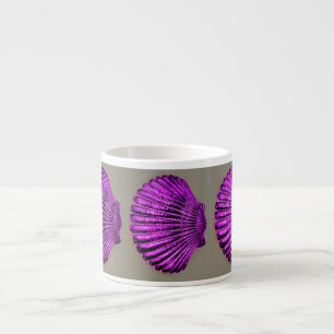 lila Kammmuscheln Espressotasse