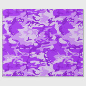 Lila Kamouflage  Geschenkpapier (Flach)