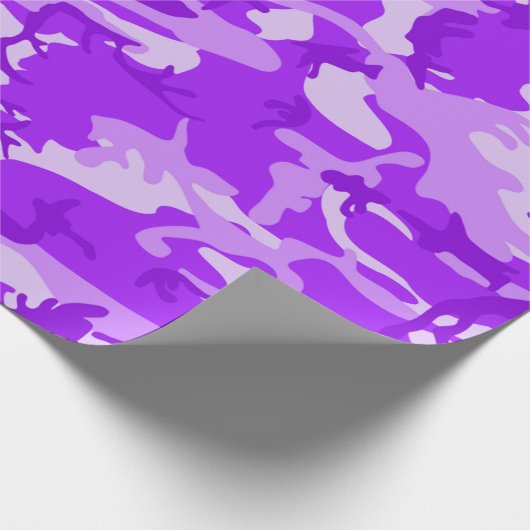 Lila Kamouflage Geschenkpapier (Ecke)
