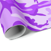 Lila Kamouflage  Geschenkpapier (Rolleneckpunkt)