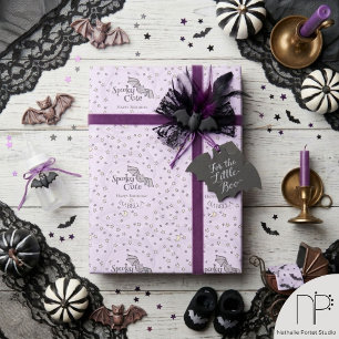 Lila Kampf, Sterne und Monde Niedlich Geschenkpapier