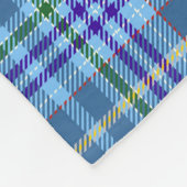 Lila Kariert/blaues Patchwork Fleece Blanket (Ecke)