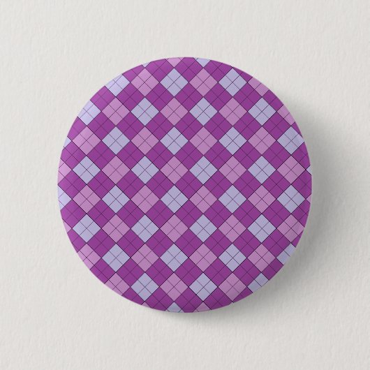 Lila Kariert Button (Vorderseite)