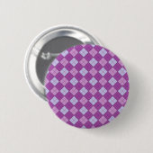 Lila Kariert Button (Vorne & Hinten)