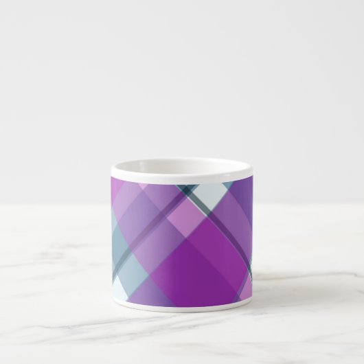 Lila Kariert Espressotasse (Vorderseite)