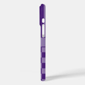 Lila Kariert Gestreift Personalisiert Case-Mate iPhone Hülle (Rückseite / Links)
