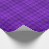 Lila Kariert Gingham Pattern Geschenkpapier (Ecke)