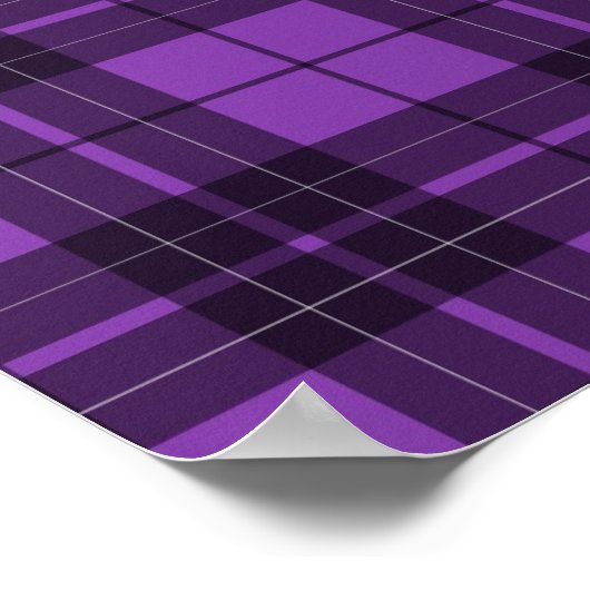 Lila Kariert Poster (Ecke)