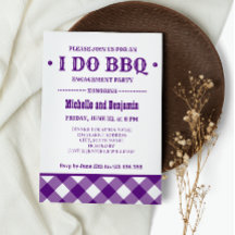 Lila Kariert | Rustikale I DO GRILLEN Engagement P