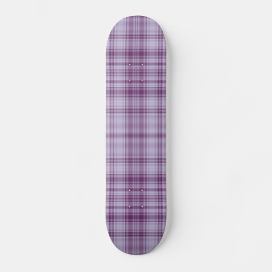 Lila Kariert Skateboard (Vorderseite)