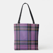 Lila Kariert Tasche (Rückseite)