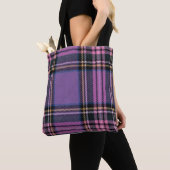 Lila Kariert Tasche (Von Nahem)
