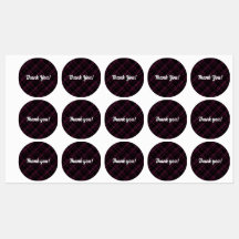 Lila Kariert | Vielen Dank | Runde wasserdichte Et