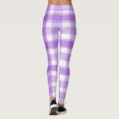Lila Karierte Hübsche Pastete Leggings (Rückseite)