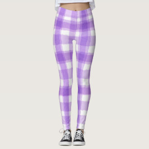 Lila Karierte Hübsche Pastete Leggings
