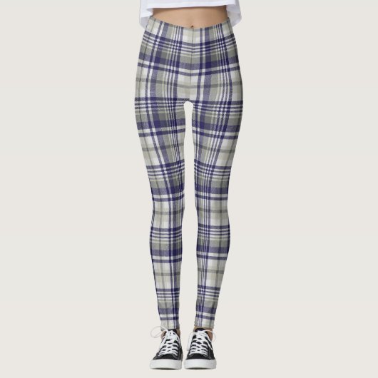 Lila/Karierte Leggings (Vorderseite)