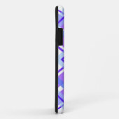 Lila karierte Monogramm-Gewohnheits-Initialen Case-Mate iPhone Hülle (Hinten/Rechts)