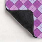 Lila Karierte Mousepad (Ecke)