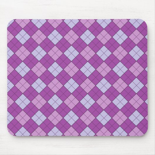 Lila Karierte Mousepad (Vorne)