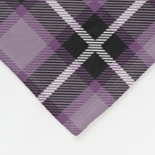 Lila Karierte Perfektion Fleecedecke (Ecke)