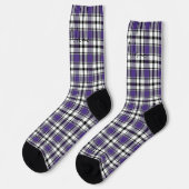 Lila Karierte Socken mit Name HAMbWG (Linkes Detail)