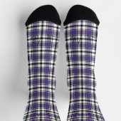 Lila Karierte Socken mit Name HAMbWG (Oben)