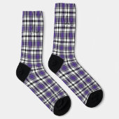 Lila Karierte Socken mit Name HAMbWG (Rechts)