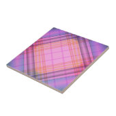 Lila Karierte Tile Fliese (Seite)