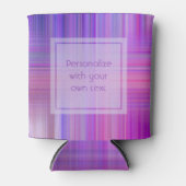 Lila Karierter Bokeh-benutzerdefinierter Text Dosenkühler (Vorderseite)