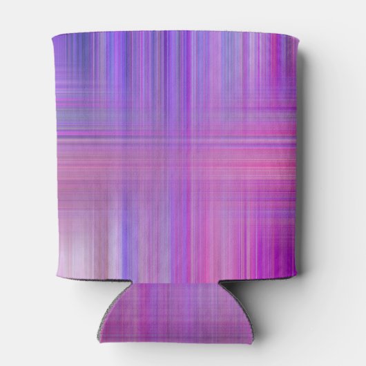 Lila Karierter Bokeh-benutzerdefinierter Text Dosenkühler (Rückseite)