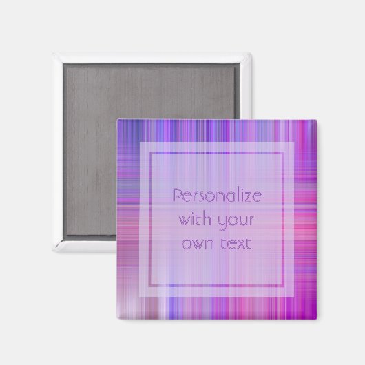 Lila Karierter Bokeh-benutzerdefinierter Text Magnet (Vorderseite/Rückseite)