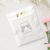 Lila Karierter Bow Elegante neutrale Babydusche Geschenktütchen (Versiegelt)