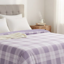 Lila Karierter Lavendel Tartan Karo Duvet Cover